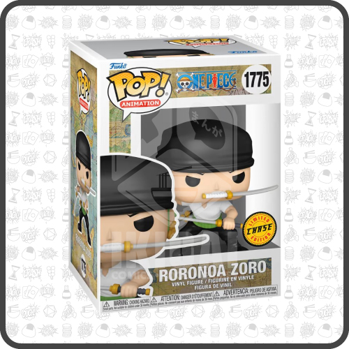 Funko Pop! One Piece Roronoa Zoro Chase #1775 Edizione Chase Esclusiva (Vinile da Collezione)
